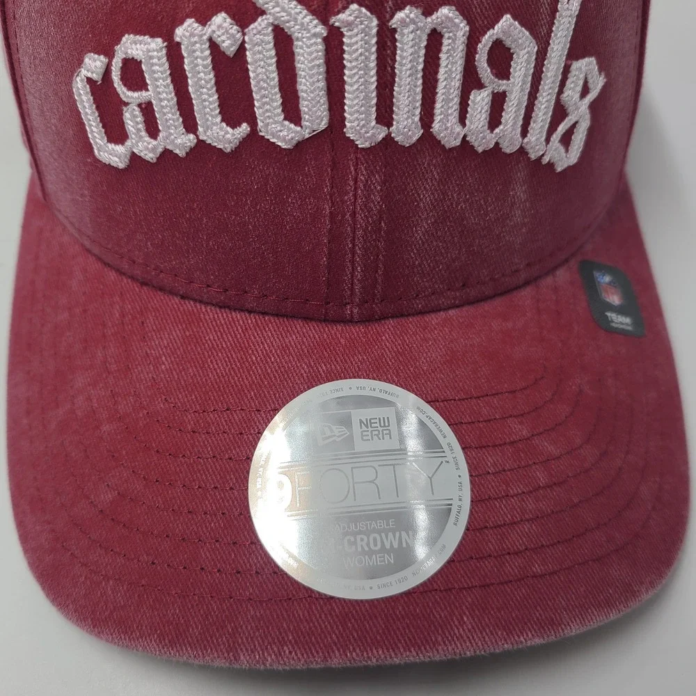 Women Arizona Cardinals Hat Snapback New Era 9Forty Red White NFL M-Crown Script